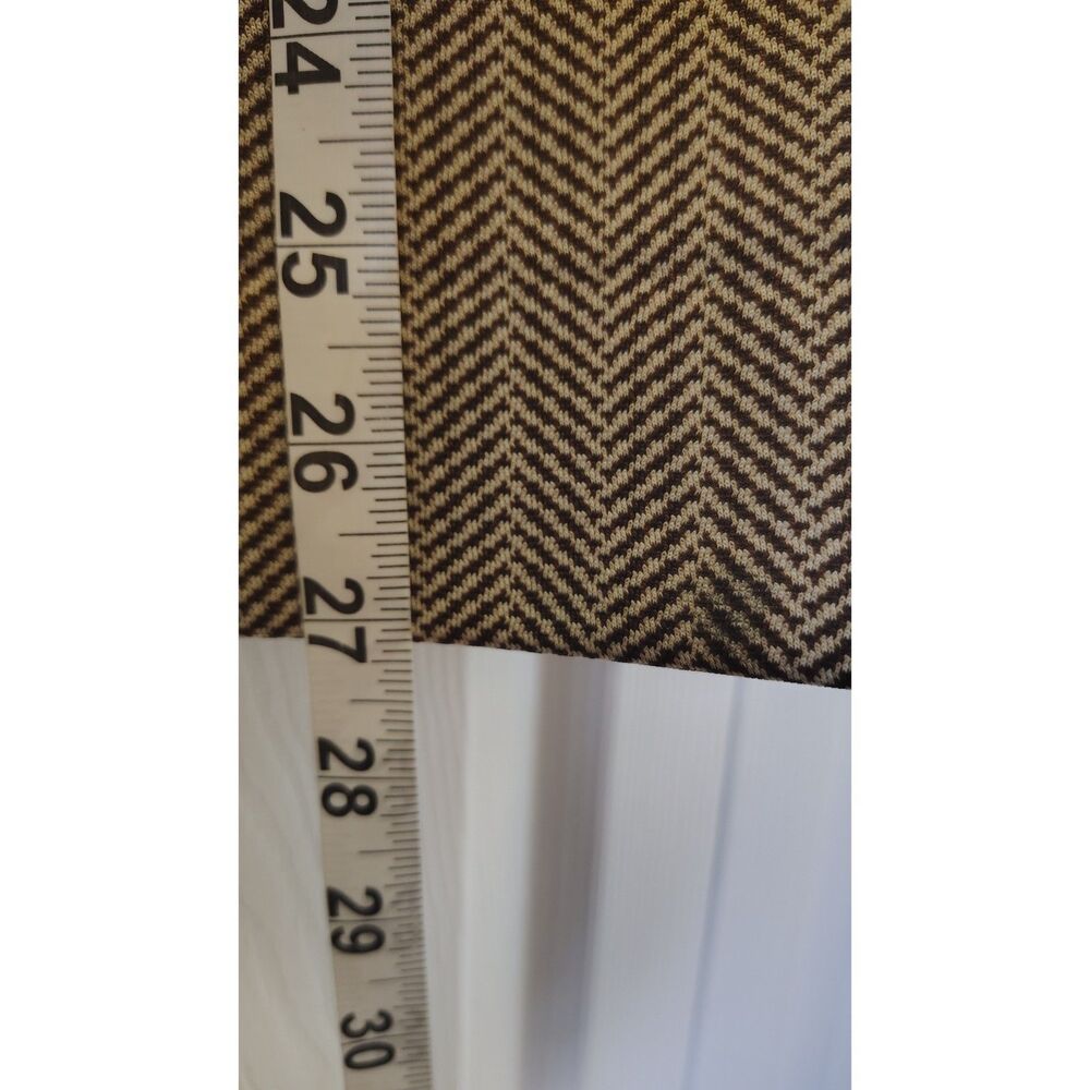 Vintage 70s Broomsticks by Glen Oaks 70's Herringbone Slacks - Flat Front 32X27 - Picture 3 of 6